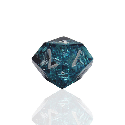 Blauw Zwart Hars Materiaal Dobbelstenen Set Draak En Dungeon Polyhedraal