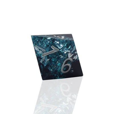 Blauw Zwart Hars Materiaal Dobbelstenen Set Draak En Dungeon Polyhedraal