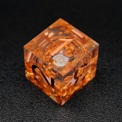 Gele Flurry Line RPG Resin Dice Set Krusu DND Voor cadeautjes en collecties