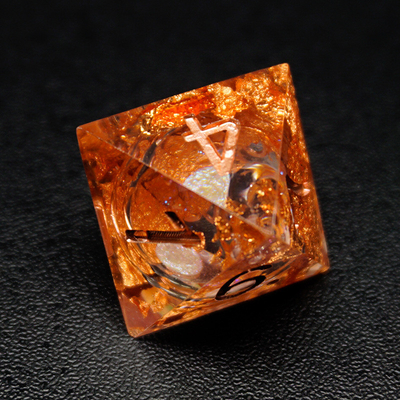 Gele Flurry Line RPG Resin Dice Set Krusu DND Voor cadeautjes en collecties