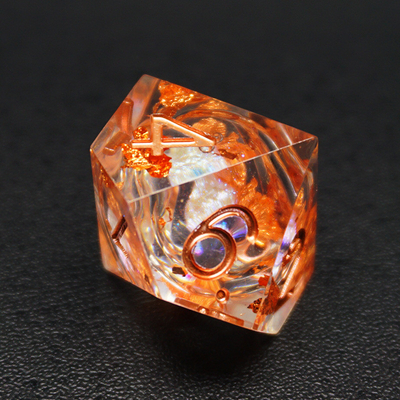 Gele Flurry Line RPG Resin Dice Set Krusu DND Voor cadeautjes en collecties