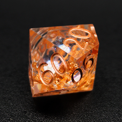 Gele Flurry Line RPG Resin Dice Set Krusu DND Voor cadeautjes en collecties