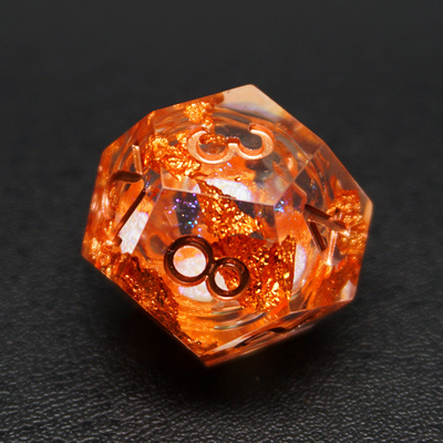 Gele Flurry Line RPG Resin Dice Set Krusu DND Voor cadeautjes en collecties