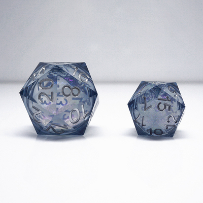 Eén geslepen vloeibare stroom zand hars dobbelstenen# Dnd#Rpg#Coc gladde rand