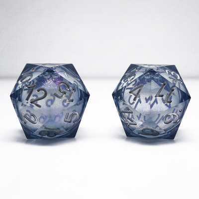 Eén geslepen vloeibare stroom zand hars dobbelstenen# Dnd#Rpg#Coc gladde rand