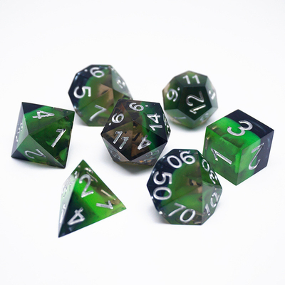 Groene hars digitale dobbelstenen set veelzijdige tablet spel dobbelstenen#rpg#dnd#coc
