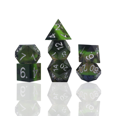 Groene hars digitale dobbelstenen set veelzijdige tablet spel dobbelstenen#rpg#dnd#coc