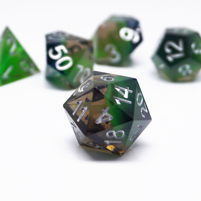 Groene hars digitale dobbelstenen set veelzijdige tablet spel dobbelstenen#rpg#dnd#coc