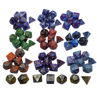 Poly Color Hars Dice Set#Rpg#Dnd#Coc Marmer Patroon Preminum en Luxe