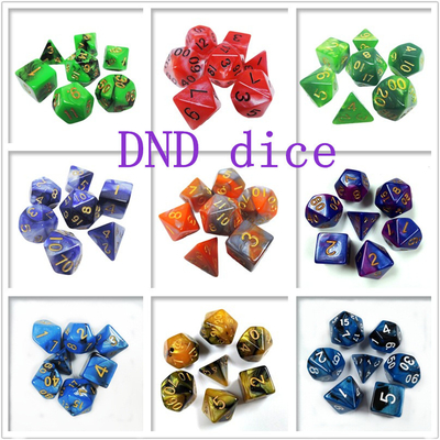 Poly Color Hars Dice Set#Rpg#Dnd#Coc Marmer Patroon Preminum en Luxe