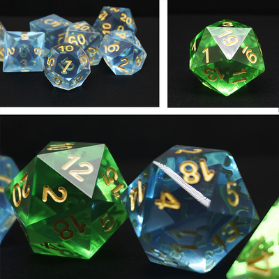 Multi-color hars materiaal Dice Set#Rpg#Dnd#Coc Transparent