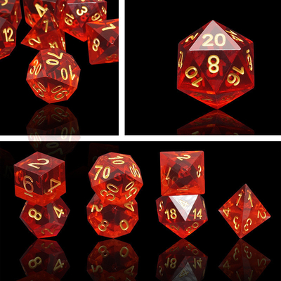 Multi-color hars materiaal Dice Set#Rpg#Dnd#Coc Transparent
