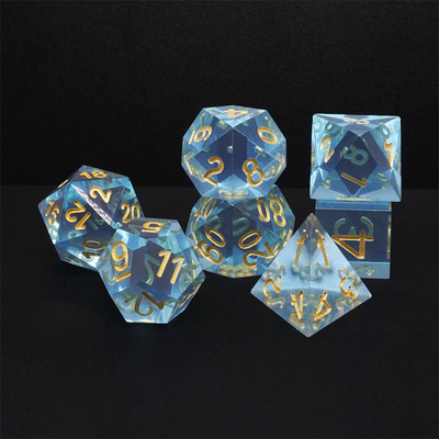 Multi-color hars materiaal Dice Set#Rpg#Dnd#Coc Transparent