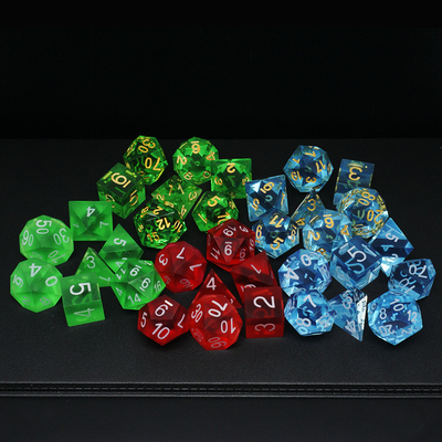 Multi-color hars materiaal Dice Set#Rpg#Dnd#Coc Transparent