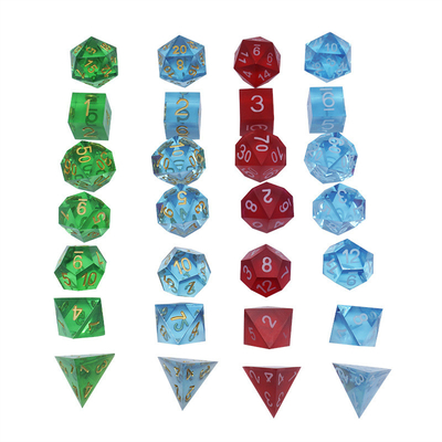 Multi-color hars materiaal Dice Set#Rpg#Dnd#Coc Transparent