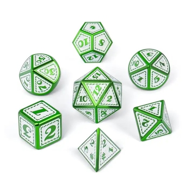 Groene Dragon Scale Metal Dice Set Meerdere facetten bordspel Dragon And Dungeon#Dnd#Coc