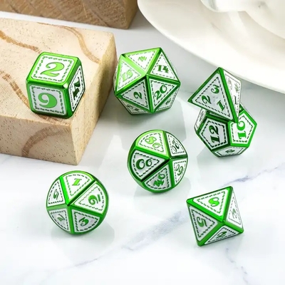 Groene Dragon Scale Metal Dice Set Meerdere facetten bordspel Dragon And Dungeon#Dnd#Coc