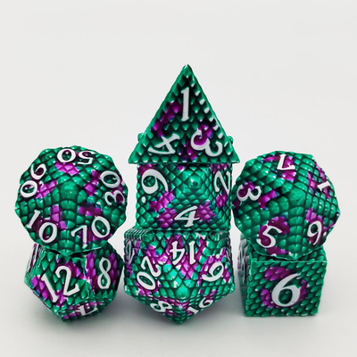Python Texture Metal Dice Set Multi Face Desktop Game#Dnd#Coc