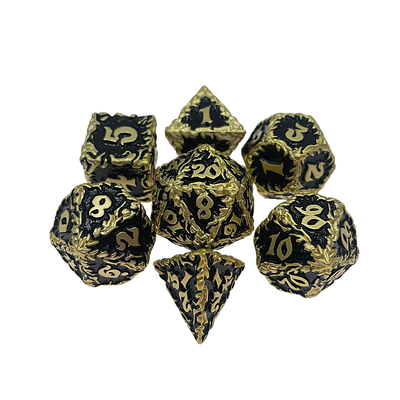 Red Tree Vine Metal Multi-Face Dice Collection Desktop Game Dnd&amp;Rpg&amp;Coc