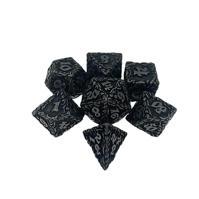 Red Tree Vine Metal Multi-Face Dice Collection Desktop Game Dnd&amp;Rpg&amp;Coc