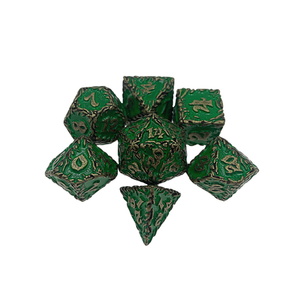 Red Tree Vine Metal Multi-Face Dice Collection Desktop Game Dnd&amp;Rpg&amp;Coc