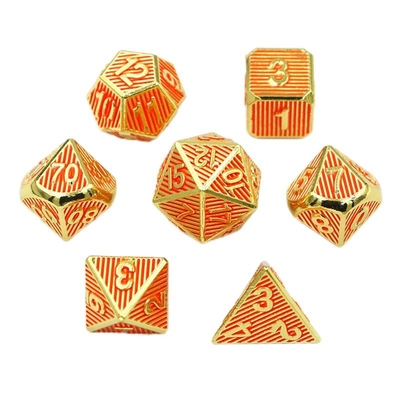Verticale Metal Multi Face Dice Desktop Game Dnd Rpg Coc Bronzen Kleur