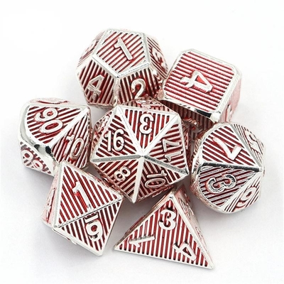 Verticale Metal Multi Face Dice Desktop Game Dnd Rpg Coc Bronzen Kleur