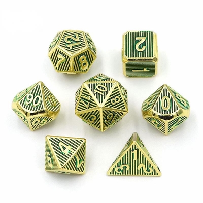 Verticale Metal Multi Face Dice Desktop Game Dnd Rpg Coc Bronzen Kleur
