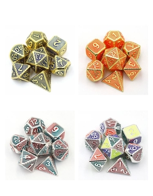 Digitale Metal RPG Dice Color Verticale Strip Dnd Coc Luxe stijl