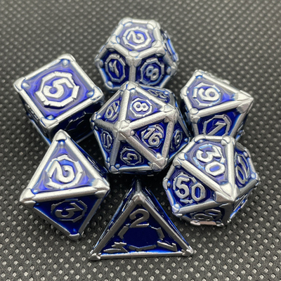 Gepersonaliseerd Metal Multi-Face Dice Dnd Rpg Coc Desktop Game Draagbaar