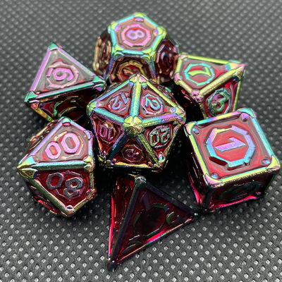 Gepersonaliseerd Metal Multi-Face Dice Dnd Rpg Coc Desktop Game Draagbaar