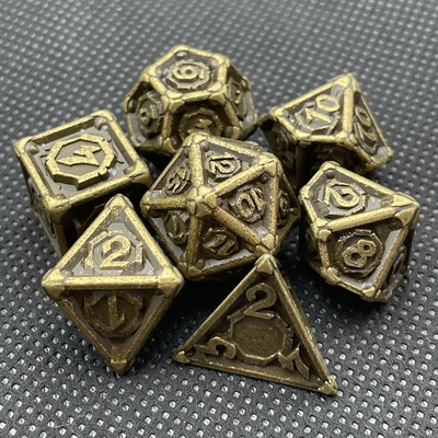 Gepersonaliseerd Metal Multi-Face Dice Dnd Rpg Coc Desktop Game Draagbaar