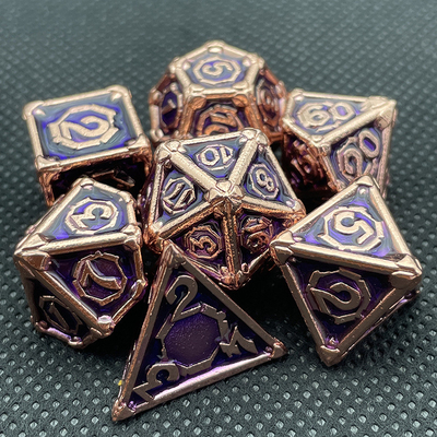 Gepersonaliseerd Metal Multi-Face Dice Dnd Rpg Coc Desktop Game Draagbaar