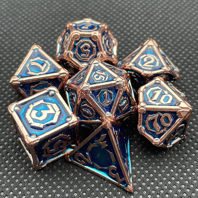 Gepersonaliseerd Metal Multi-Face Dice Dnd Rpg Coc Desktop Game Draagbaar