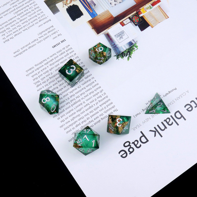 Groene folie goud natuurlijke hars veelzijdig desktop spel Dice Border Gate