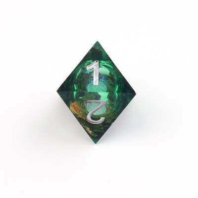 Groene folie goud natuurlijke hars veelzijdig desktop spel Dice Border Gate