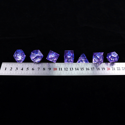 Purplewitte stroming zand hemel nummer hars veelzijdige dobbelsteen spel suite draak en Dungeon City dnd dobbelstenen