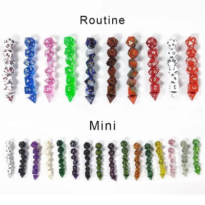 Candy kleur mini hars desktop spel dobbelstenen set