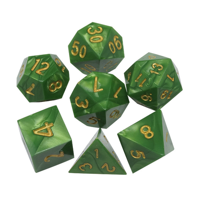 Groene marmer natuurlijke hars RPG Dice Multi - Noodle Dnd Dice Set
