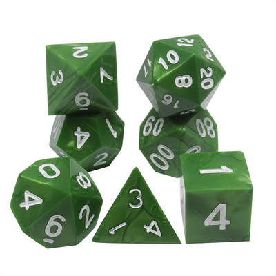 Groene marmer natuurlijke hars RPG Dice Multi - Noodle Dnd Dice Set