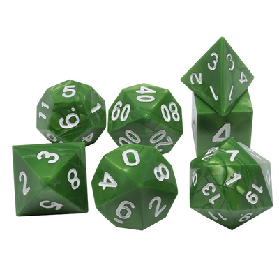 Groene marmer natuurlijke hars RPG Dice Multi - Noodle Dnd Dice Set