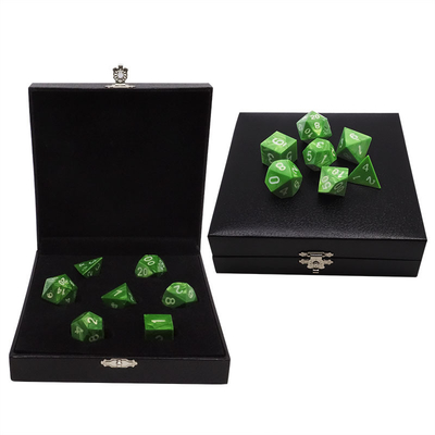 Groene marmer natuurlijke hars RPG Dice Multi - Noodle Dnd Dice Set