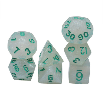 Glad kristalhars RPG dobbelstenen Handwerk hars Polyhedraal dobbelstenen