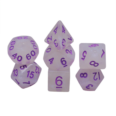 Glad kristalhars RPG dobbelstenen Handwerk hars Polyhedraal dobbelstenen