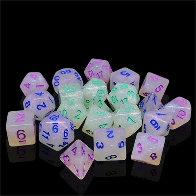Glad kristalhars RPG dobbelstenen Handwerk hars Polyhedraal dobbelstenen