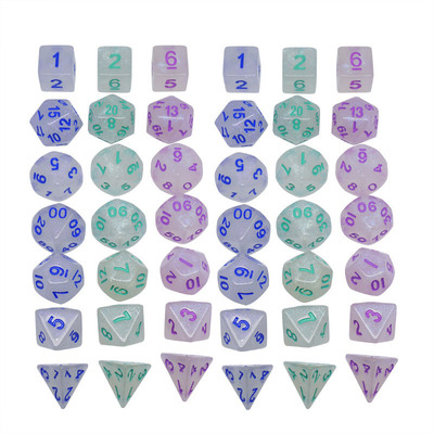 Glad kristalhars RPG dobbelstenen Handwerk hars Polyhedraal dobbelstenen