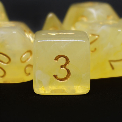 Sharp Edge Orange Smoke Multi-sided Resin Dice Voor kinderen Oefenen Mentale wiskunde