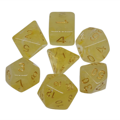 Sharp Edge Orange Smoke Multi-sided Resin Dice Voor kinderen Oefenen Mentale wiskunde