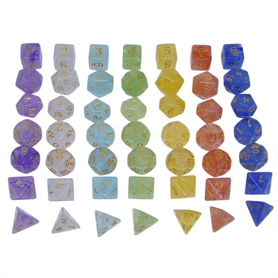 Sharp Edge Orange Smoke Multi-sided Resin Dice Voor kinderen Oefenen Mentale wiskunde