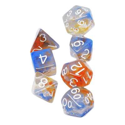 Twee strengen rook samenvoegen Hars RPG dobbelstenen Desktop spel dobbelstenen set